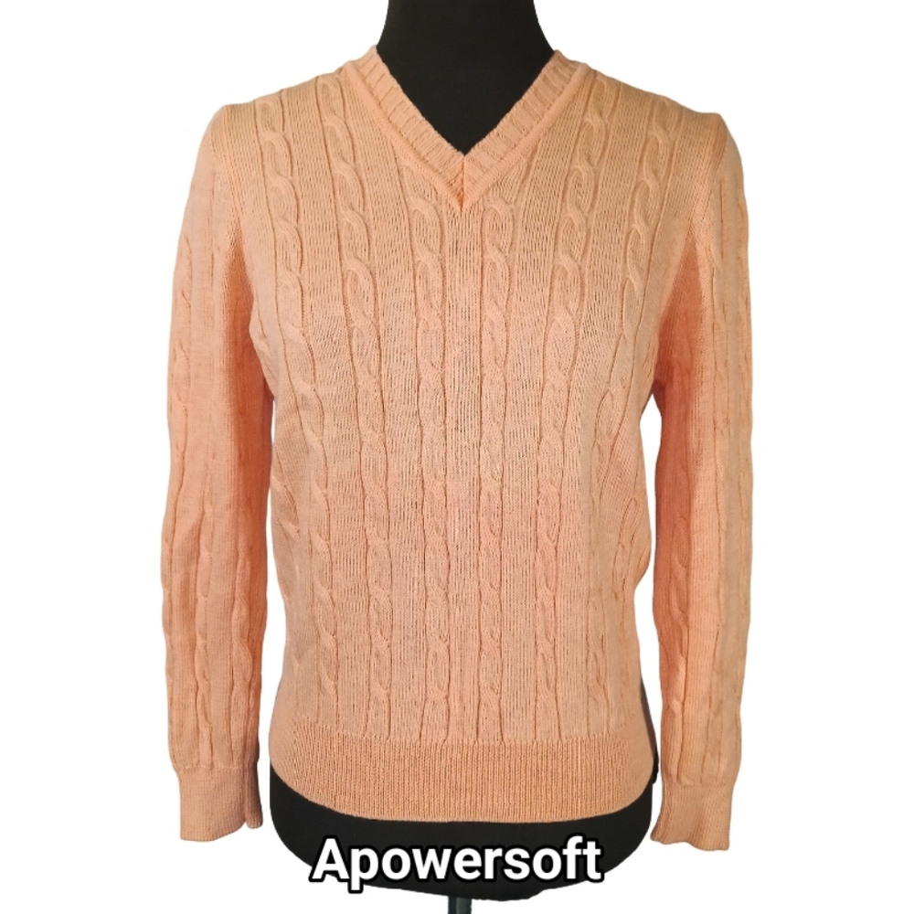 Italian Marino Wool Cable Knit Sweater